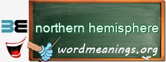 WordMeaning blackboard for northern hemisphere